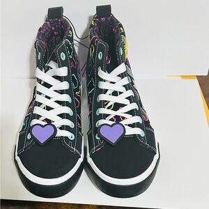 Colorful Heart High-Top Sneakers